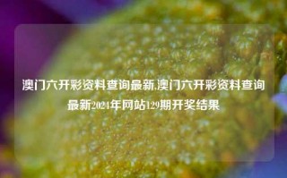 澳门六开彩资料查询最新,澳门六开彩资料查询最新2024年网站129期开奖结果