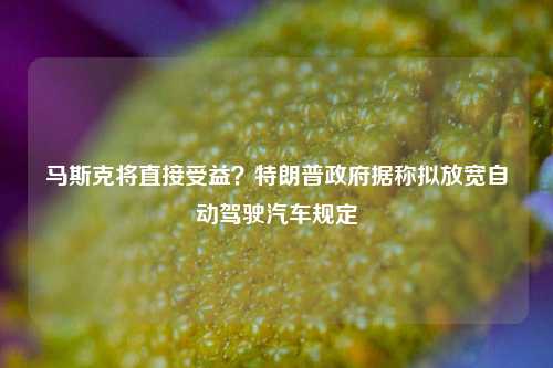 马斯克将直接受益？特朗普政府据称拟放宽自动驾驶汽车规定-第1张图片-旅游攻略网