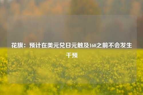 花旗：预计在美元兑日元触及160之前不会发生干预-第1张图片-旅游攻略网