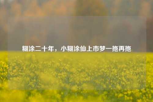 糊涂二十年，小糊涂仙上市梦一拖再拖