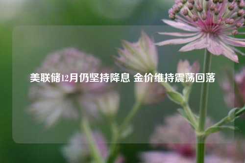 美联储12月仍坚持降息 金价维持震荡回落