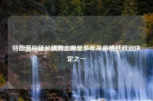 特朗普称延长债务上限是多年来最糟糕政治决定之一