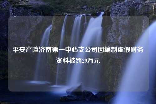 平安产险济南第一中心支公司因编制虚假财务资料被罚29万元