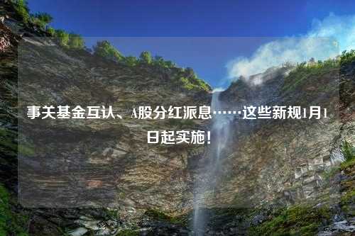 事关基金互认、A股分红派息……这些新规1月1日起实施！