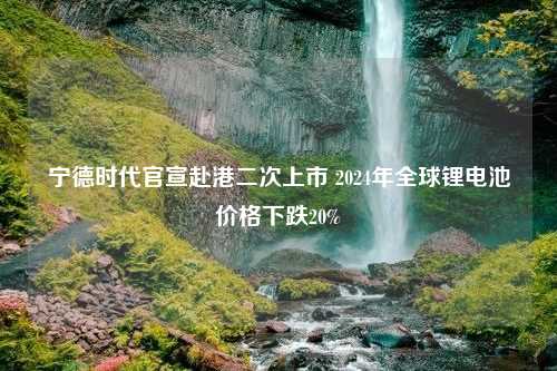 宁德时代官宣赴港二次上市 2024年全球锂电池价格下跌20%