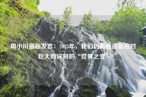 周小川最新发言：2025年，我们仍需要准备应对巨大而深刻的“世界之变”