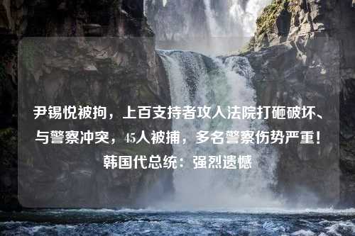 尹锡悦被拘，上百支持者攻入法院打砸破坏、与警察冲突，45人被捕，多名警察伤势严重！韩国代总统：强烈遗憾