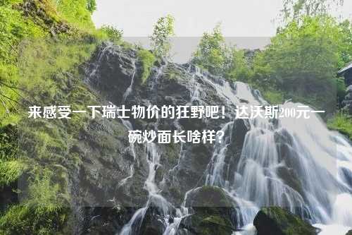 来感受一下瑞士物价的狂野吧！达沃斯200元一碗炒面长啥样？