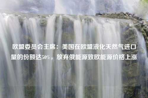 欧盟委员会主席：美国在欧盟液化天然气进口量的份额达50%，放弃俄能源致欧能源价格上涨