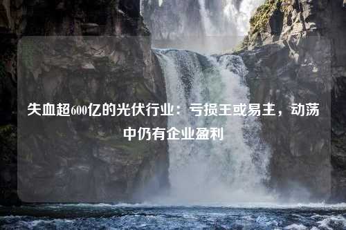 失血超600亿的光伏行业：亏损王或易主，动荡中仍有企业盈利