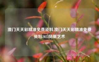 澳门天天彩精准免费资料,澳门天天彩精准免费资料2022凤凰艺术