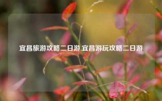 宜昌旅游攻略二日游,宜昌游玩攻略二日游