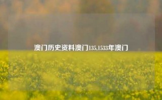 澳门历史资料澳门135,1533年澳门