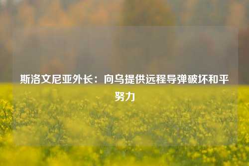 斯洛文尼亚外长：向乌提供远程导弹破坏和平努力-第1张图片-旅游攻略网