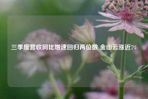 三季度营收同比增速回归两位数 金山云涨近7%-第1张图片-旅游攻略网