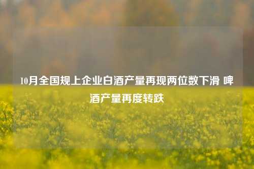 10月全国规上企业白酒产量再现两位数下滑 啤酒产量再度转跌-第1张图片-旅游攻略网