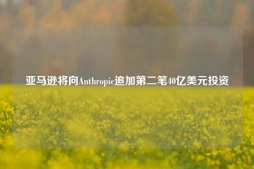 亚马逊将向Anthropic追加第二笔40亿美元投资-第1张图片-旅游攻略网