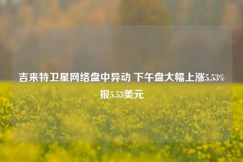 吉来特卫星网络盘中异动 下午盘大幅上涨5.53%报5.53美元-第1张图片-旅游攻略网