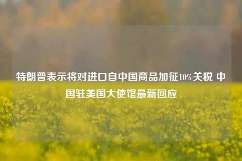 特朗普表示将对进口自中国商品加征10%关税 中国驻美国大使馆最新回应-第1张图片-旅游攻略网