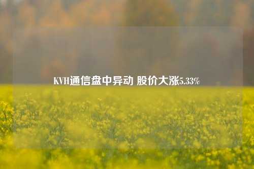 KVH通信盘中异动 股价大涨5.33%-第1张图片-旅游攻略网