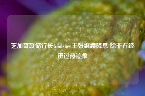 芝加哥联储行长Goolsbee主张继续降息 除非有经济过热迹象-第1张图片-旅游攻略网