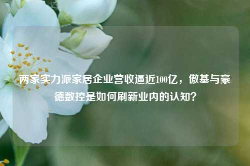 两家实力派家居企业营收逼近100亿，傲基与豪德数控是如何刷新业内的认知？-第1张图片-旅游攻略网