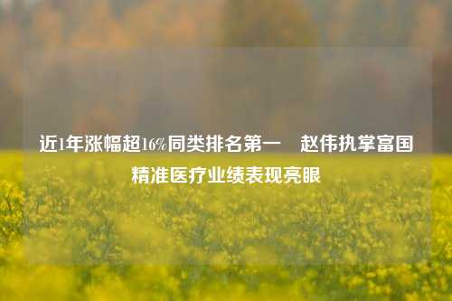 近1年涨幅超16%同类排名第一 赵伟执掌富国精准医疗业绩表现亮眼-第1张图片-旅游攻略网