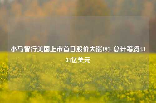 小马智行美国上市首日股价大涨19% 总计筹资4.134亿美元-第1张图片-旅游攻略网