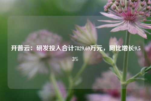 开普云：研发投入合计7829.69万元，同比增长9.53%-第1张图片-旅游攻略网